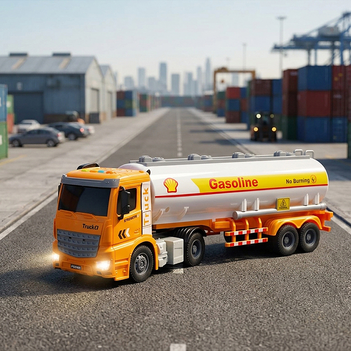 Машина HT9812W "Бензовоз" (свет, звук) цвет микс, в коробке
