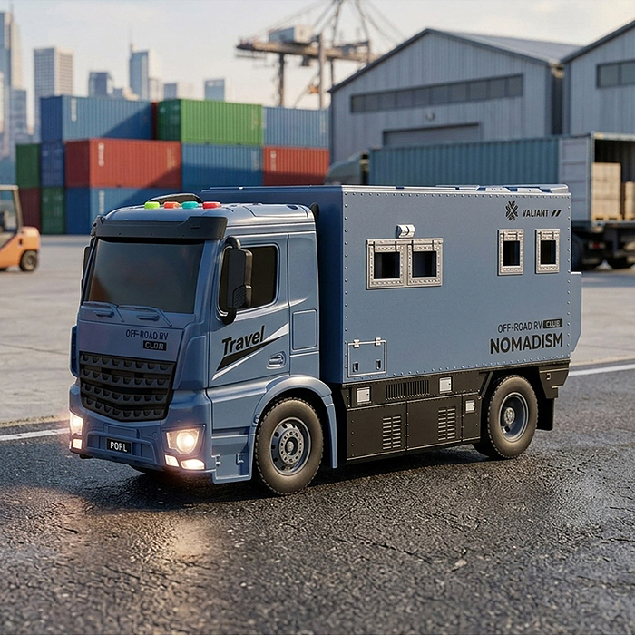 Машина HT9818W "Фургон-кемпер" (свет, звук) цвет микс, в коробке