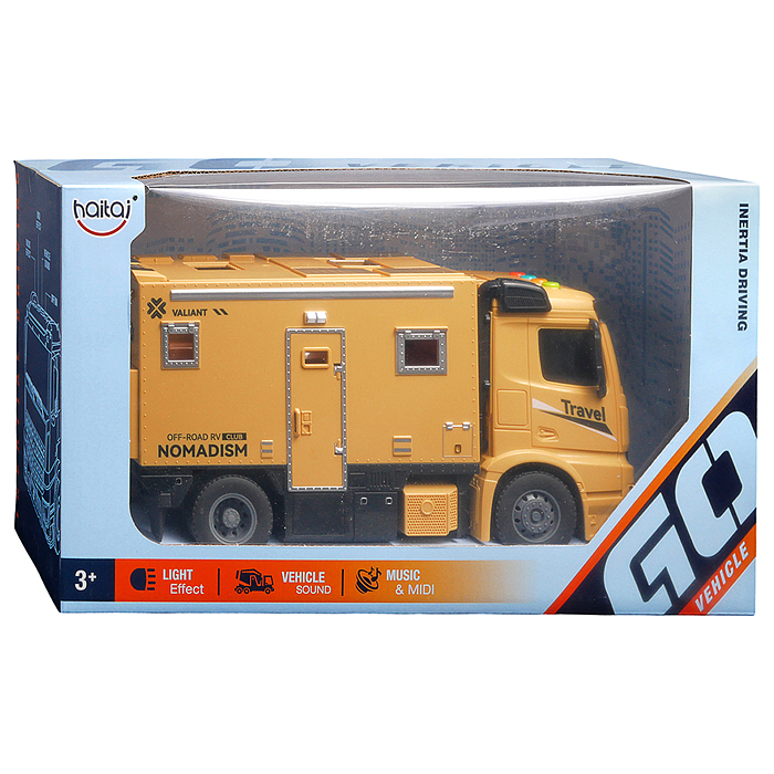 Машина HT9818W "Фургон-кемпер" (свет, звук) цвет микс, в коробке