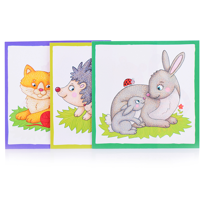 Фото к товару Умные кубики в поддончике. 4 штуки. У кошки котёнок. 2+ Умные кубики в поддончике. 4 штуки. У кошки котёнок. 2+