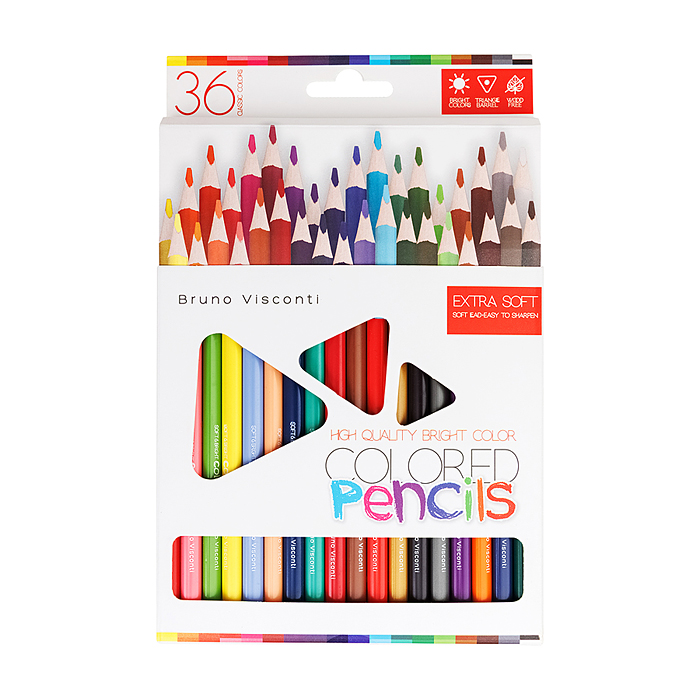 Фото к товару Карандаши цветные 36 цв. "Bright colors" Карандаши цветные 36 цв. "Bright colors"