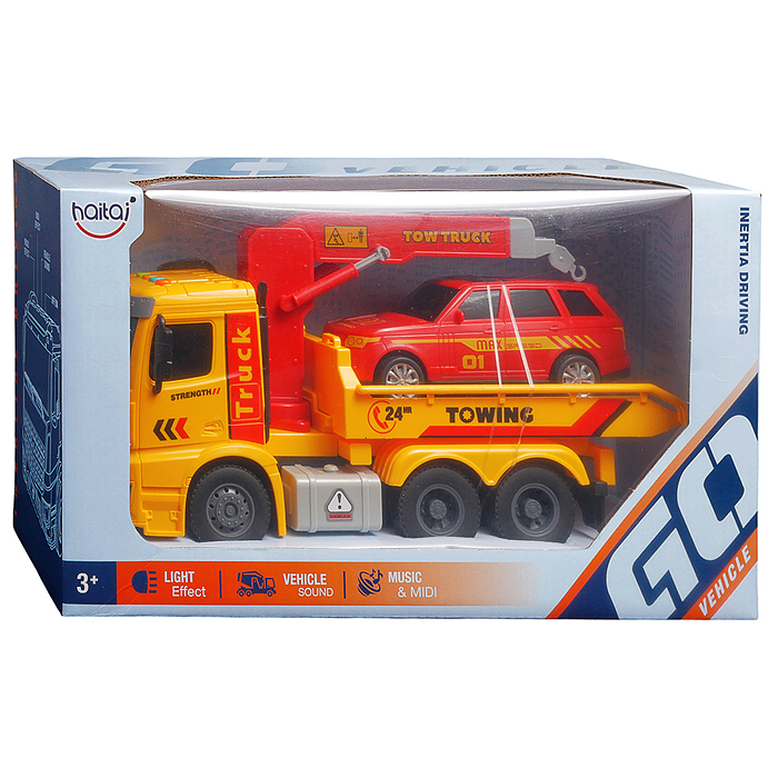 Машина HT9816W "Автоэвакуатор" (свет, звук) цвет микс, в коробке