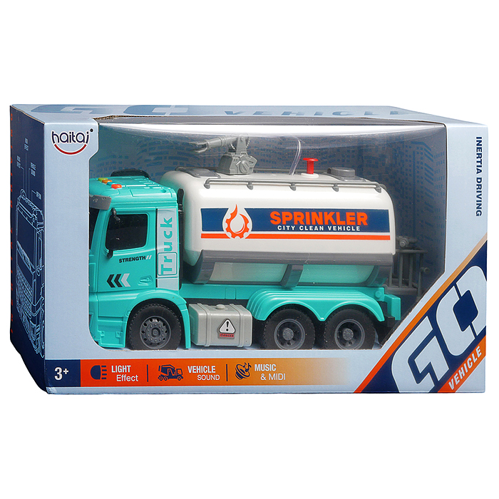 Машина HT9805W "Поливальная машина-цистерна" (свет, звук) цвет микс, в коробке