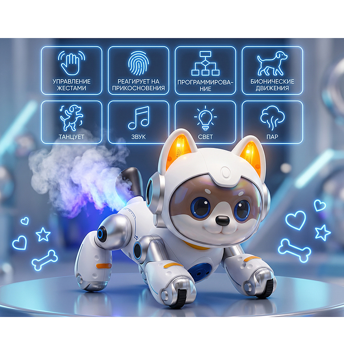 Фото к товару Собака 4D-Y14-1dog "Рони" р/у, 27 MHz, в коробке Собака 4D-Y14-1dog "Рони" р/у, 27 MHz, в коробке