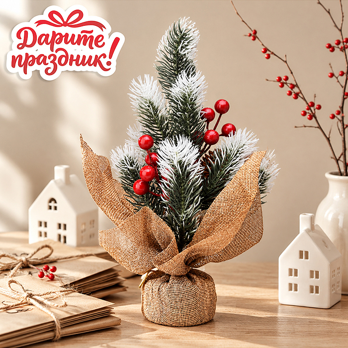 Ель сувенирная DP-0374 "Радость" 27см