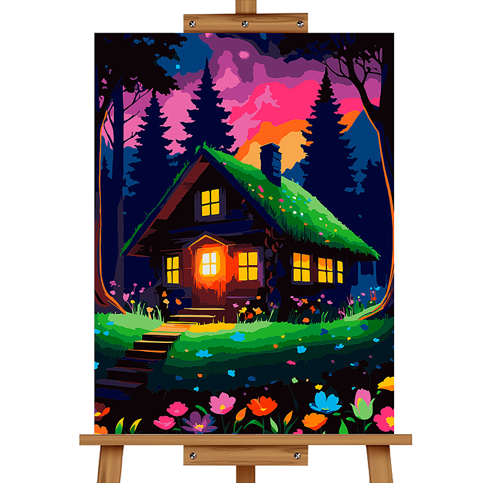 Картина по номерам MKR5040-149 "Уютный домик" 50*40 см