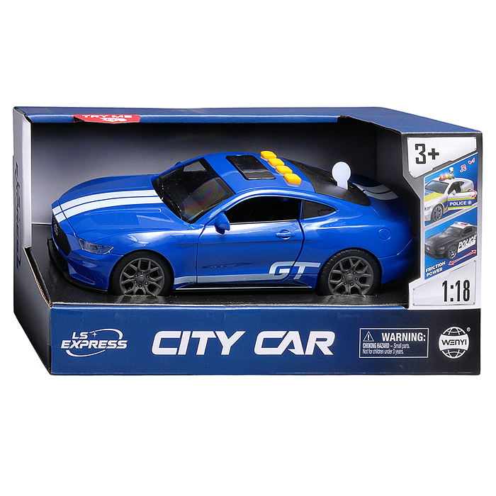 Машина WY1162G "Быстрый гонщик" 1:18 (свет, звук) в коробке