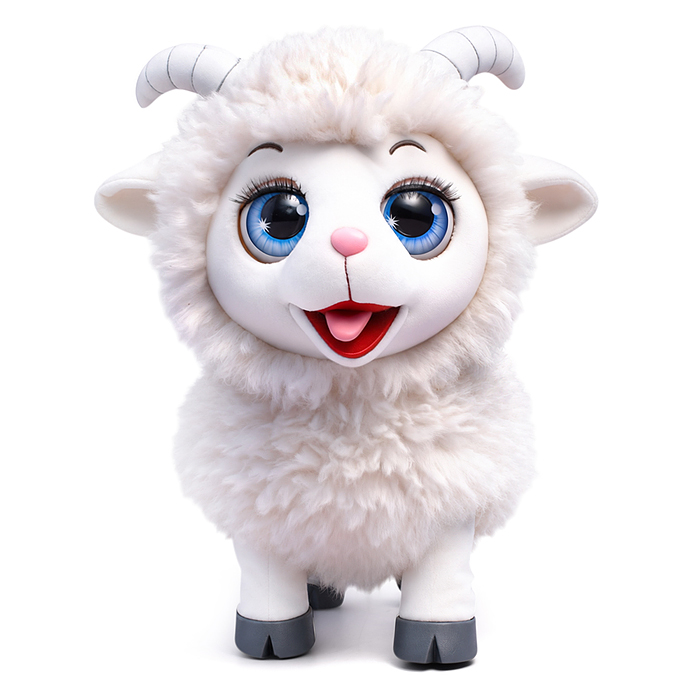 Мягкая игрушка UT0422 "Овечка" интерактивная, в коробке