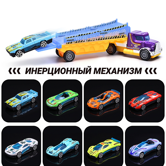 Машина 669-26 "Автовоз и гоночная машинка" цвет микс, в коробке