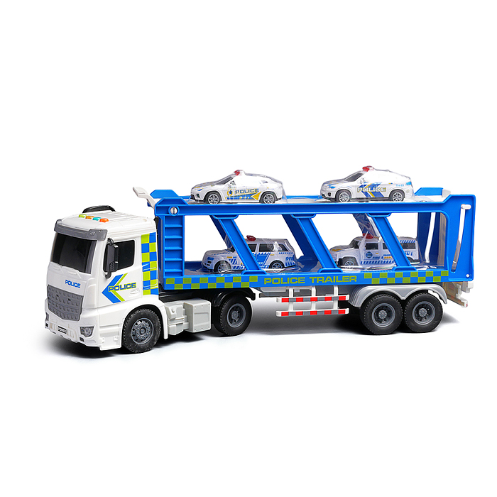 Машина HT9817W "Полицейский автовоз" (свет, звук), в коробке