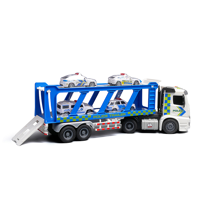Машина HT9817W "Полицейский автовоз" (свет, звук), в коробке