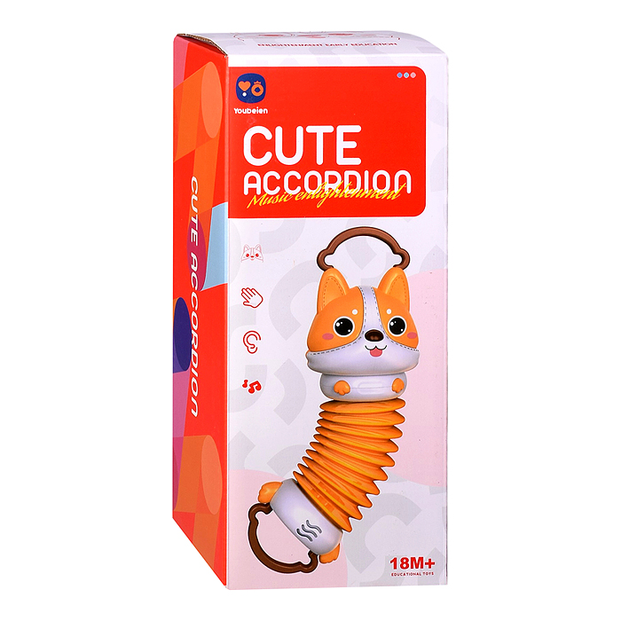 Игрушка развивающая RT982 "Котенок-аккордион" в коробке
