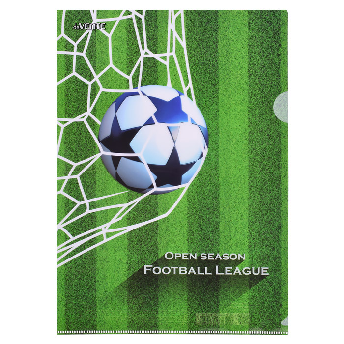 Папка-уголок "Football League" A4 (220x310 мм), 150 мкм, непрозрачная с рисунком, индивидуа