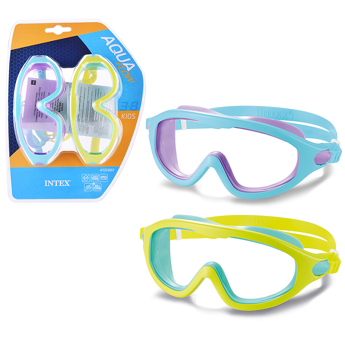 Маска для плавания "Kids swim masks" 3- 8 лет, 2 цвета, 55983 INTEX